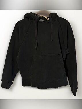 Reformation Jeans-Black Distressed Frayed Grunge Boxer Hoodie Sweater Sz Small